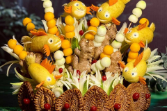 Joyful Fishes Carved Arrangement